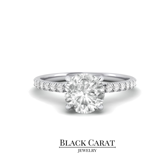 Celestial Grace Pavé Solitaire