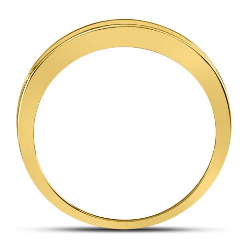 14kt Yellow Gold Womens Round Diamond Wedding Channel Set Band 1/4 Cttw Size 9