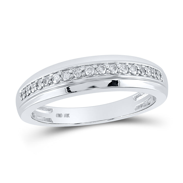 10kt White Gold His Hers Princess Diamond Cushion Matching Bridal Wedding Ring Band Set 3/4 Cttw