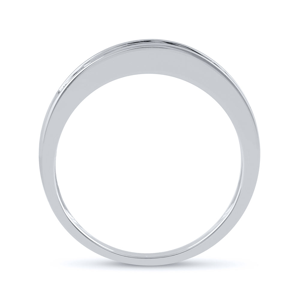 14kt White Gold Womens Baguette Diamond Wedding Band Ring 1/4 Cttw