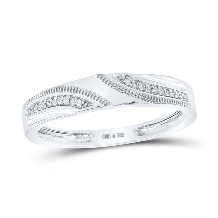 Sterling Silver His & Hers Round Diamond Cluster Matching Bridal Wedding Ring Band Set 1/4 Cttw