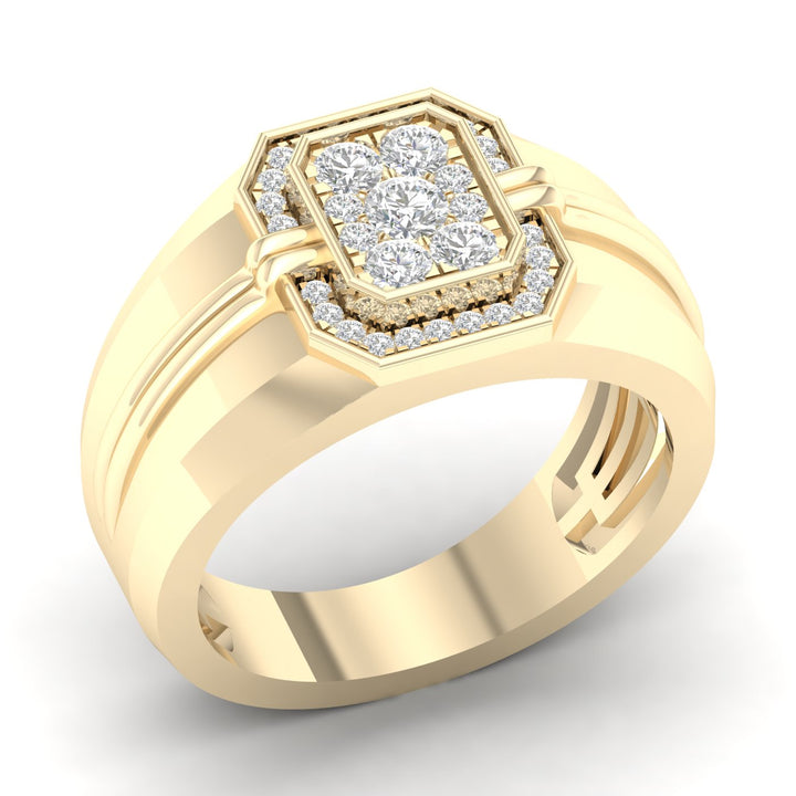 1/2CT-DIA CN MICRO-PAVE MENS RING