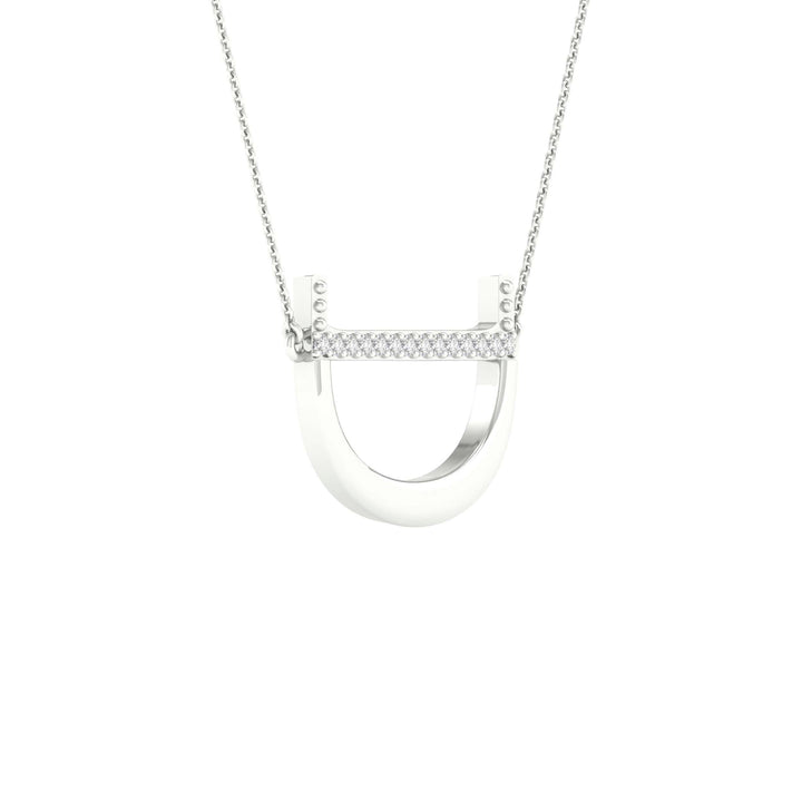 1/20CTW-DIA P1P2 LADIES INITIAL "D" NECKLACE
