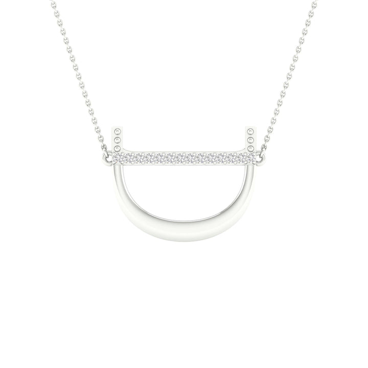 1/20CTW-DIA P1P2 LADIES INITIAL "D" NECKLACE