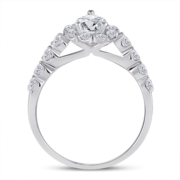 2 CTW-DIA ANA M 3/4CT-CPE BRIDAL SETS SINGLE HALO