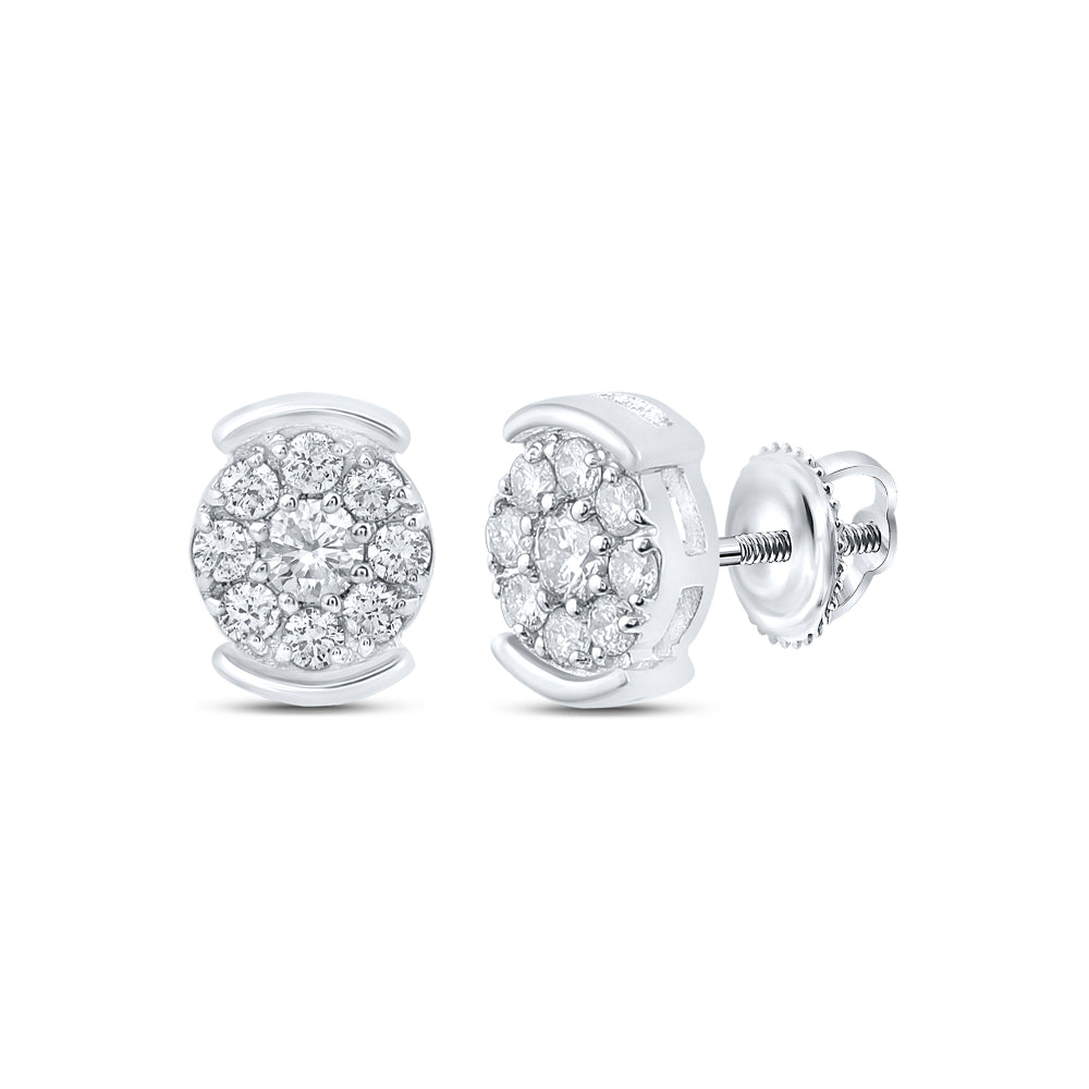 1/4CTW-DIA CN FASHION ROUND EARRING