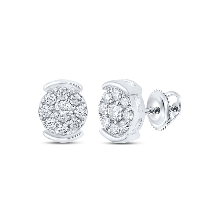 1/4CTW-DIA CN FASHION ROUND EARRING