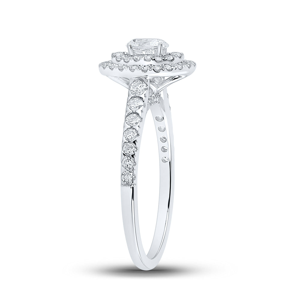 1CTW-DIA ANA M 1/3CT-COV ENGAGEMENT DOUBLE HALO
