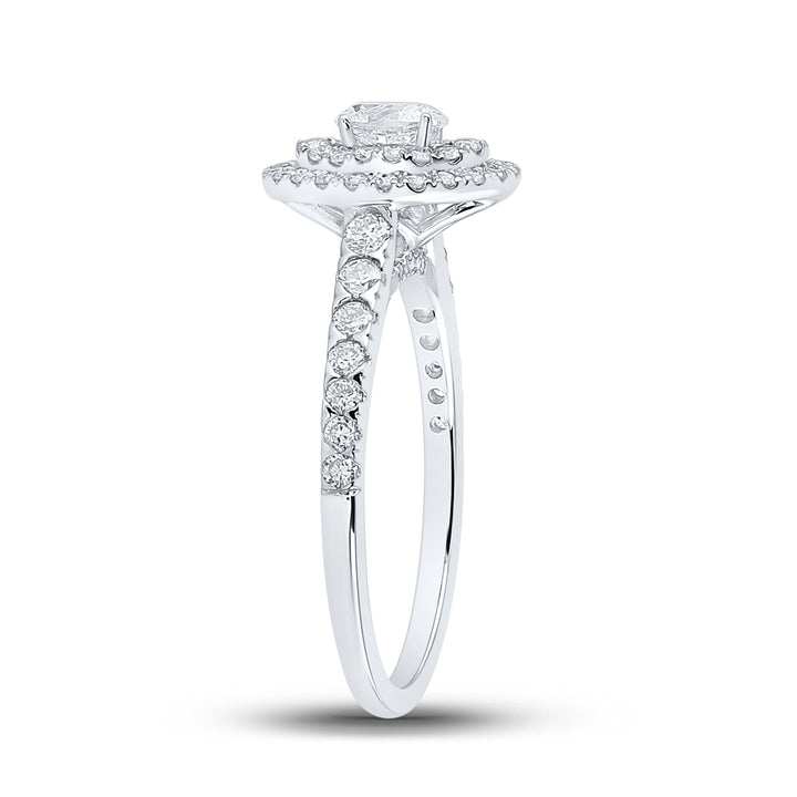 1CTW-DIA ANA M 1/3CT-COV ENGAGEMENT DOUBLE HALO