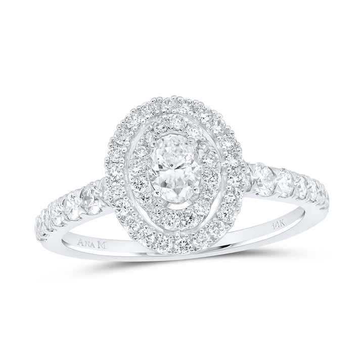 1CTW-DIA ANA M 1/3CT-COV ENGAGEMENT DOUBLE HALO