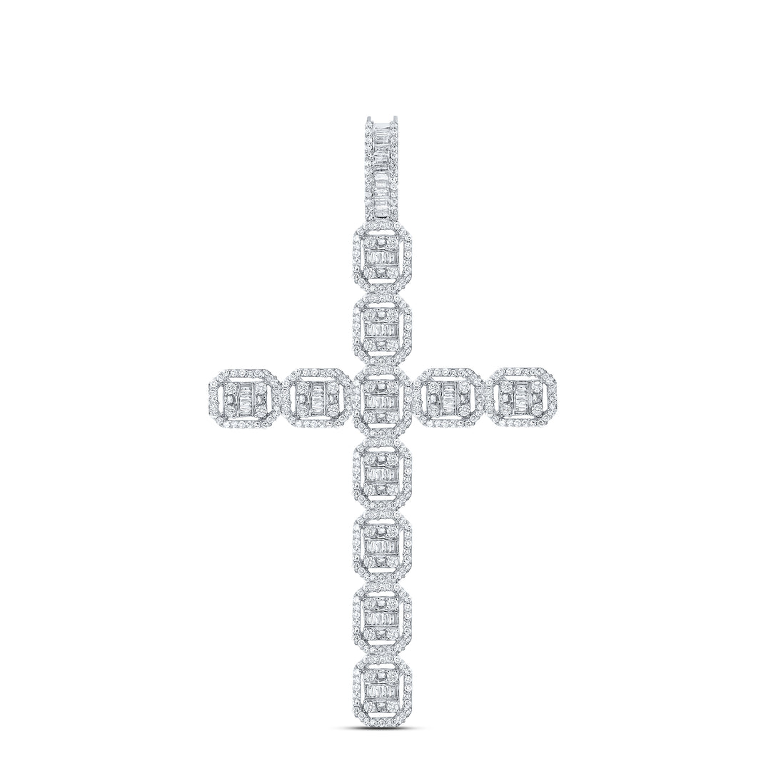 2 1/3CTW-DIA NK CROSS MENS CHARM