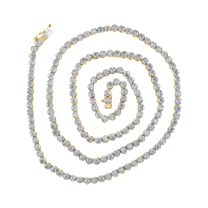 11 CTW-DIA NK MENS SOLITAIRE CHAIN (24 INCH)