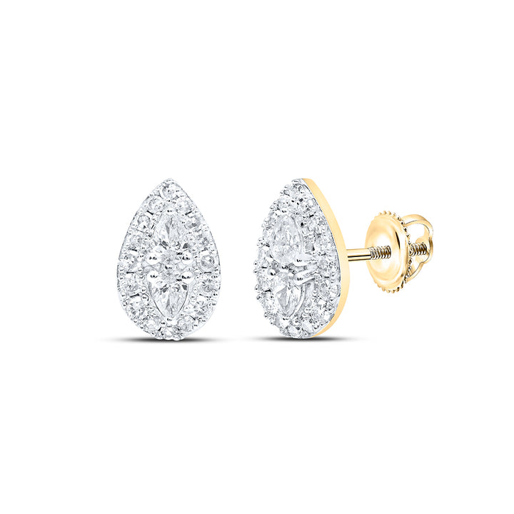 3/8CTW-DIA NK PEAR EARRING
