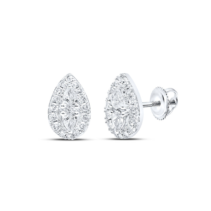 3/8CTW-DIA NK PEAR EARRING