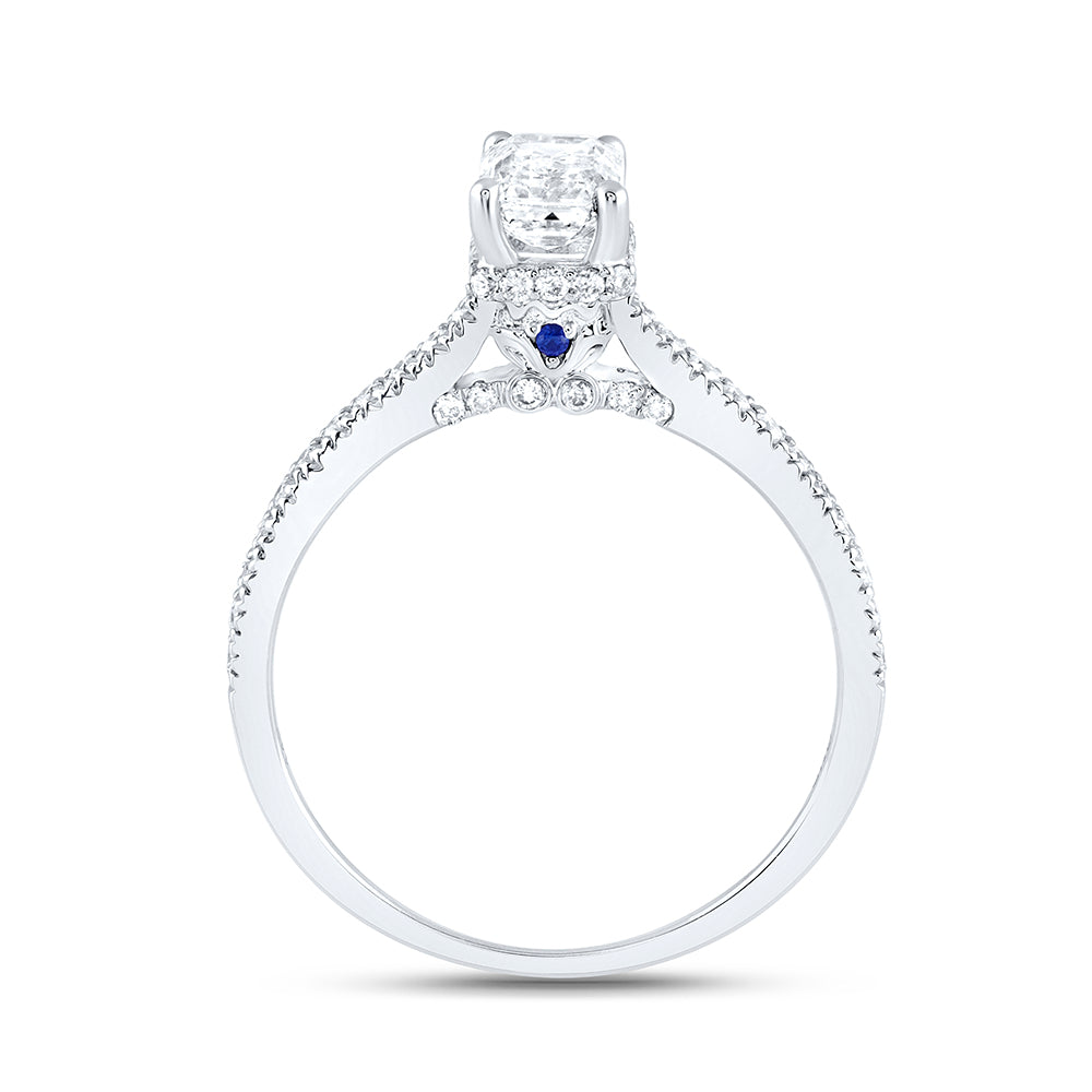 1CTW-DIA ANA M 3/4CT-EM ENGAGEMENT RING