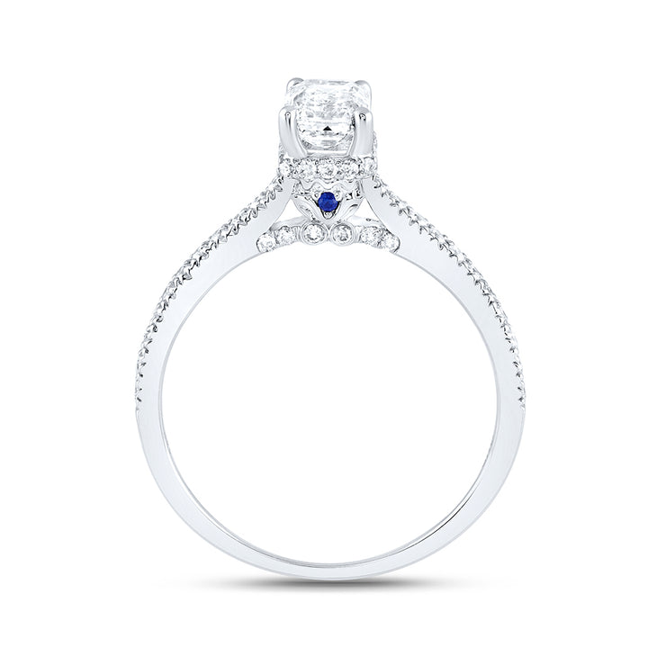1CTW-DIA ANA M 3/4CT-EM ENGAGEMENT RING