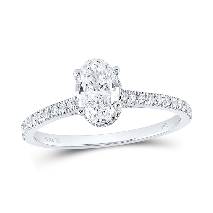 1CTW-DIA ANA M 3/4CT-OV ENGAGEMENT RING