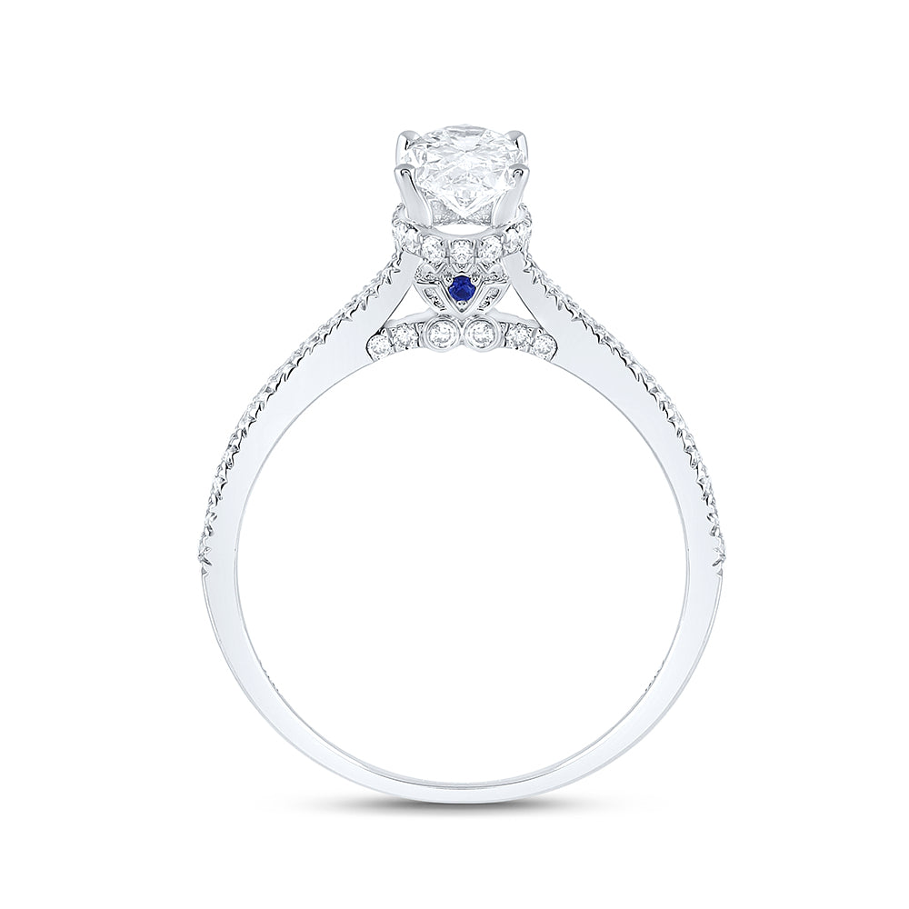 1CTW-DIA ANA M 3/4CT-OV ENGAGEMENT RING