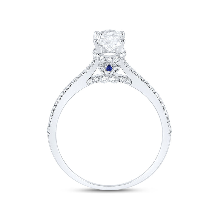 1CTW-DIA ANA M 3/4CT-OV ENGAGEMENT RING