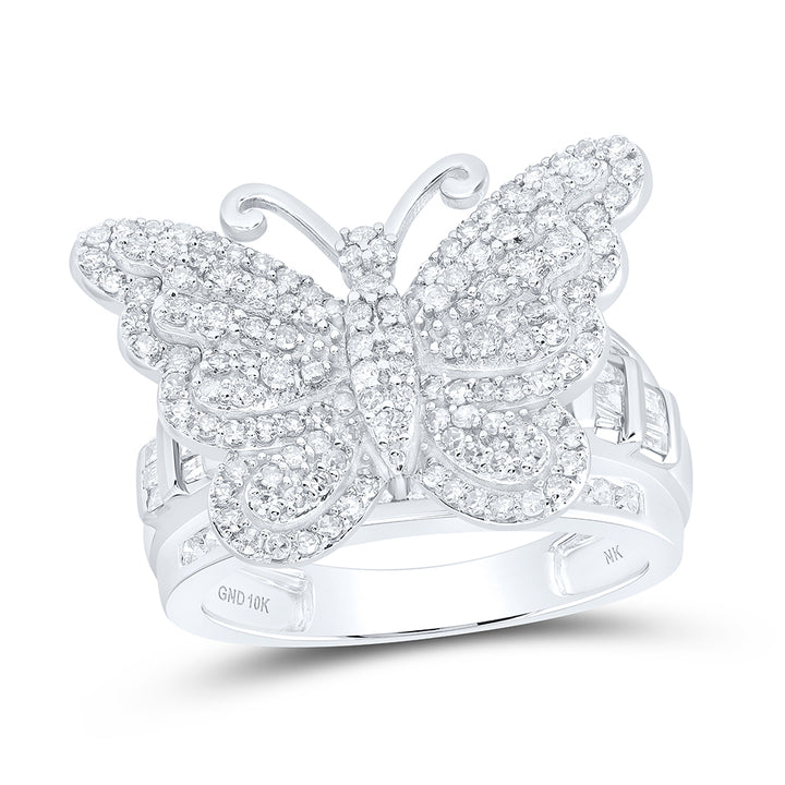1 1/2CTW-DIA NK FASHION BUTTERFLY RING