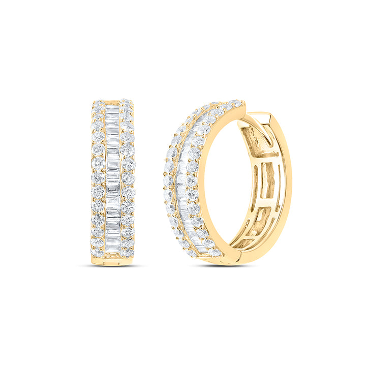 1 3/8CTW-DIA ANA M HOOP EARRING