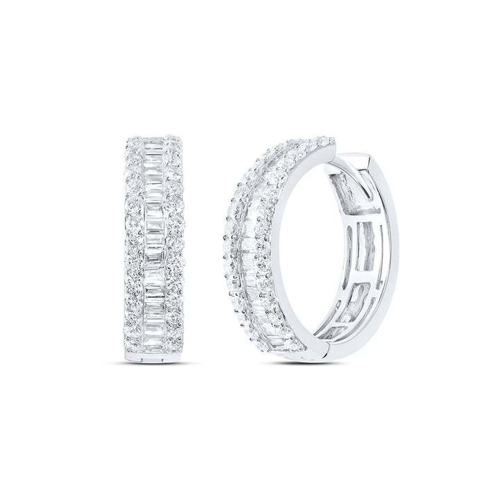 1 3/8CTW-DIA ANA M HOOP EARRING