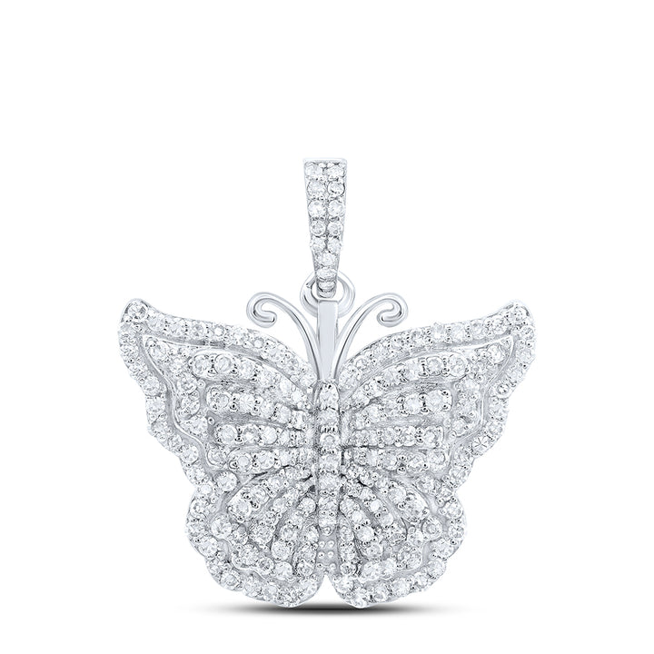 5/8CTW-DIA NK BUTTERFLY FASHION PENDANT