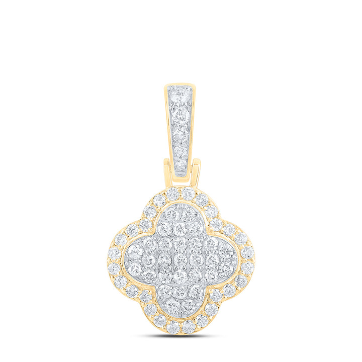 1/2CTW-DIA NK GIFT CLOVER PENDANT