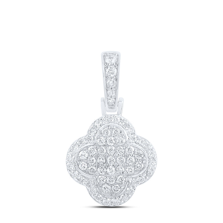 1/2CTW-DIA NK GIFT CLOVER PENDANT