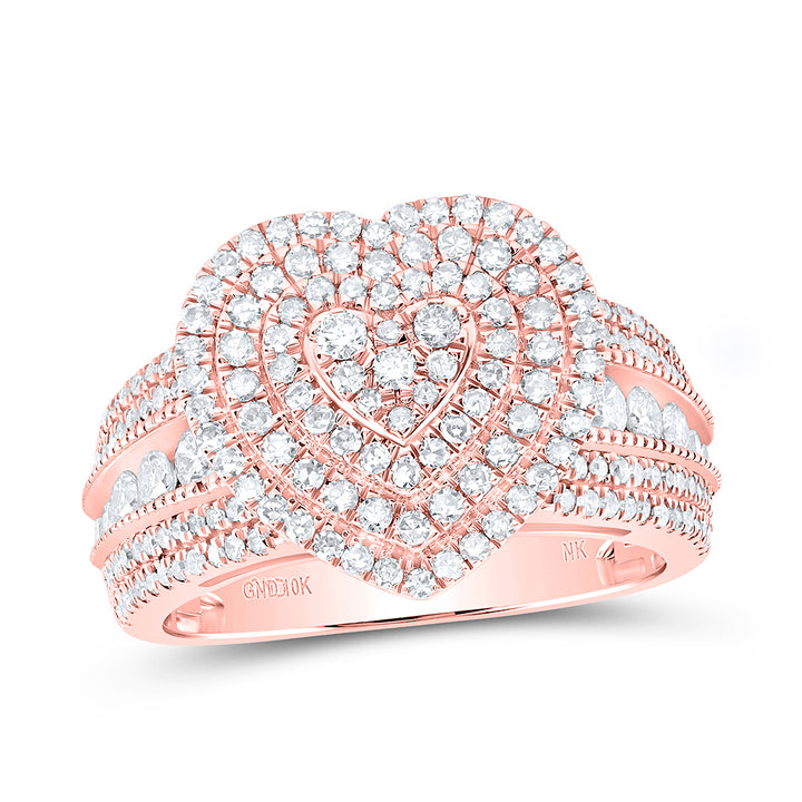 1 CTW DIA NK FASHION HEART RING