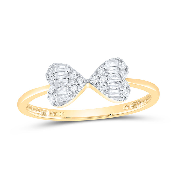 1/5CTW-DIA CN FASHION BOW RING