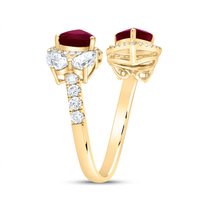 1 3/8CTW-DIA ANA M 2 1/3CTW PS-RU NAT GEM RING