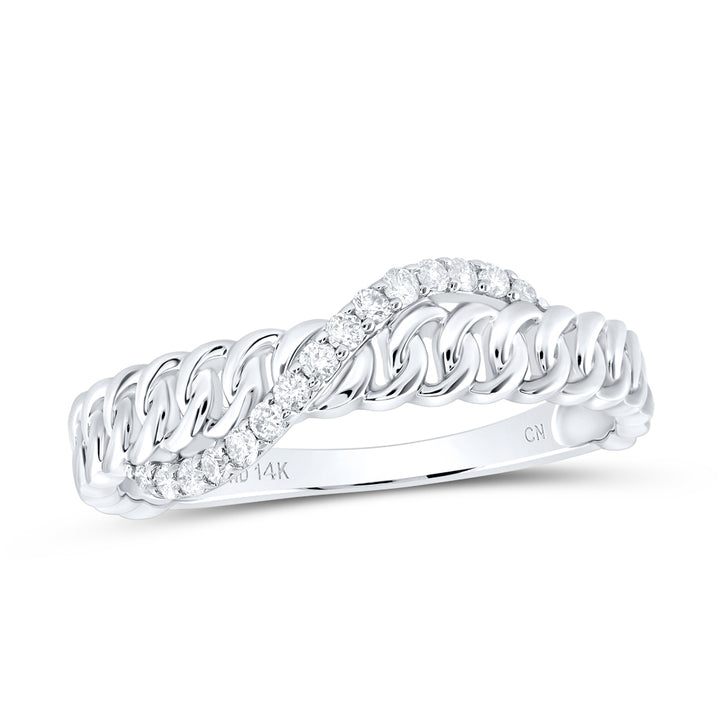 1/6CTW-DIA CN FASHION CUBAN LADIES RING