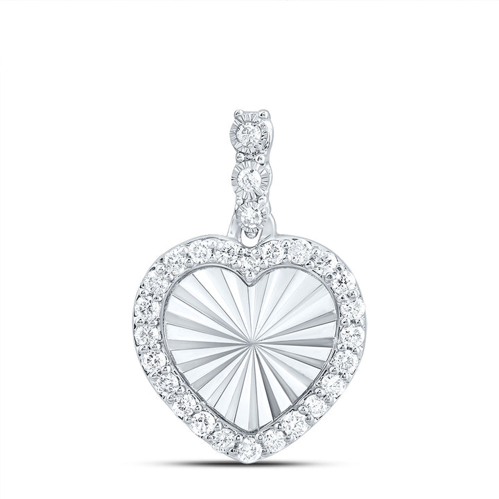 1/6CTW-DIA NK GIFT HEART PENDANT