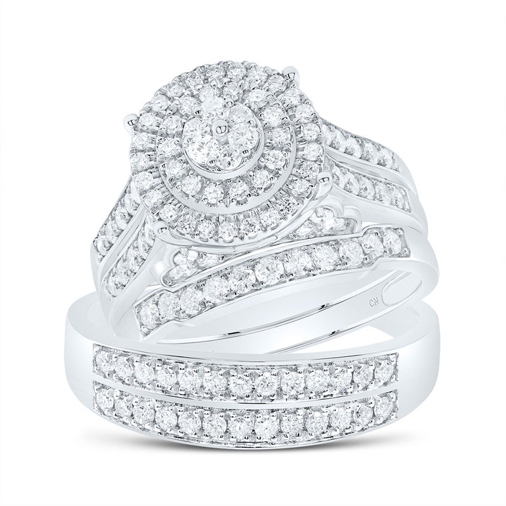 1 3/8CTW-DIA CN  ROUND TRIO SET