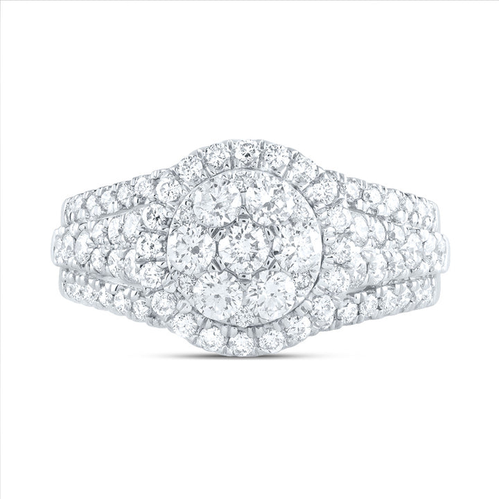 1 1/2CTW-DIA ANA M ROUND SINGLE HALO FASHION BRIDAL RING