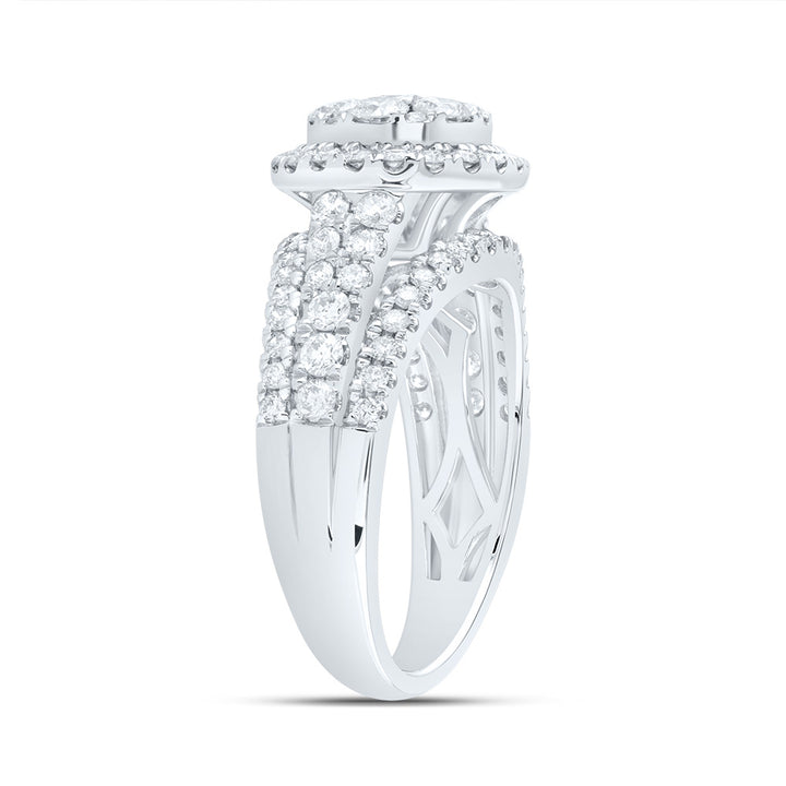 1 1/2CTW-DIA ANA M ROUND SINGLE HALO FASHION BRIDAL RING