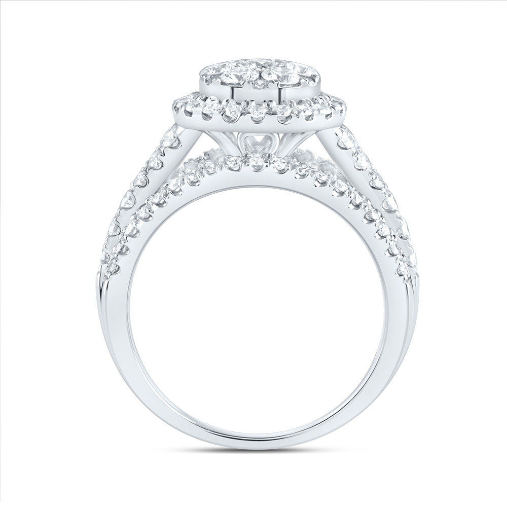 1 1/2CTW-DIA ANA M ROUND SINGLE HALO FASHION BRIDAL RING