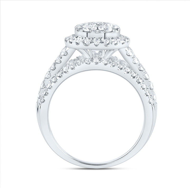 1 1/2CTW-DIA ANA M ROUND SINGLE HALO FASHION BRIDAL RING