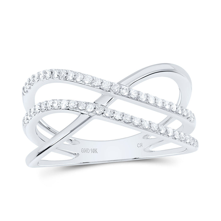 1/5CTW-DIA CN CRISS-CROSS FASHION RING