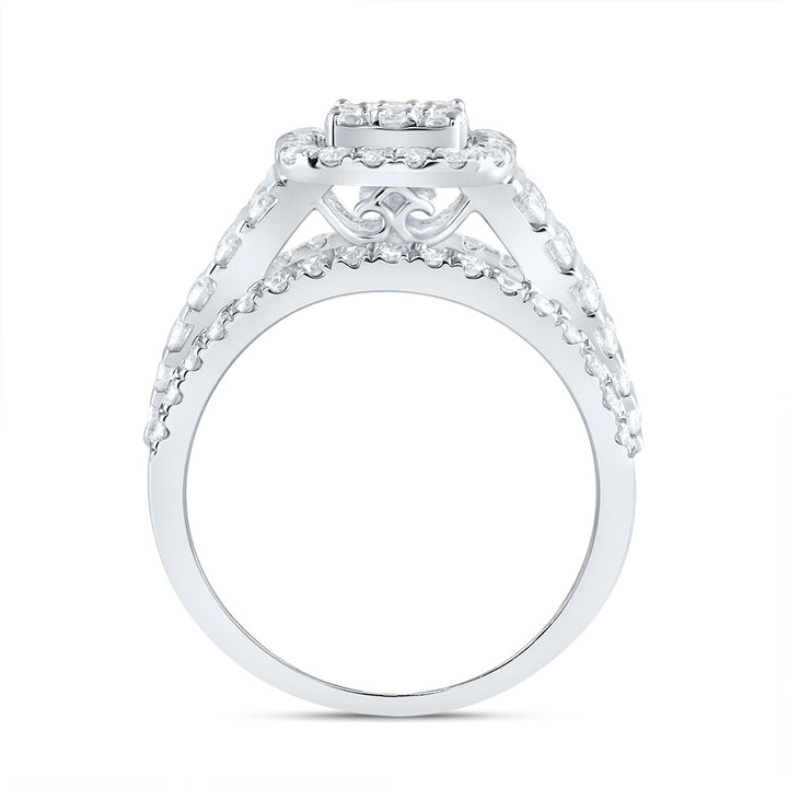 1 5/8CTW-DIA CN CUSHION FASHION BRIDAL RING