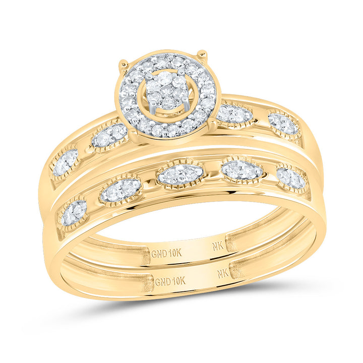 1/4CTW-DIA NK ROUND TRIO SET