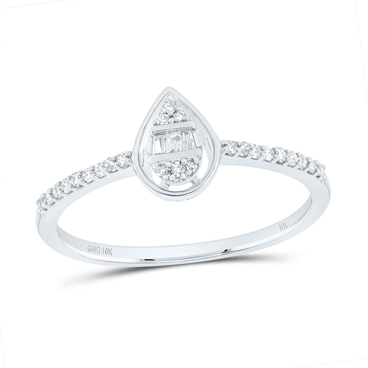 1/8CTW-DIA NK GIFT PEAR RING