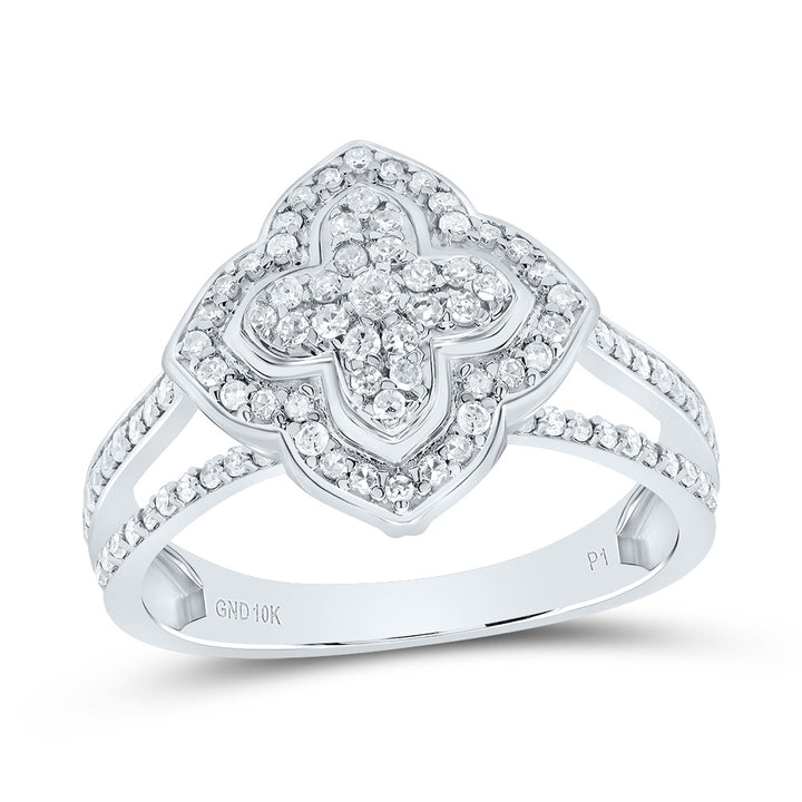 1/2CTW-DIA P1 GIFT CLOVER RING