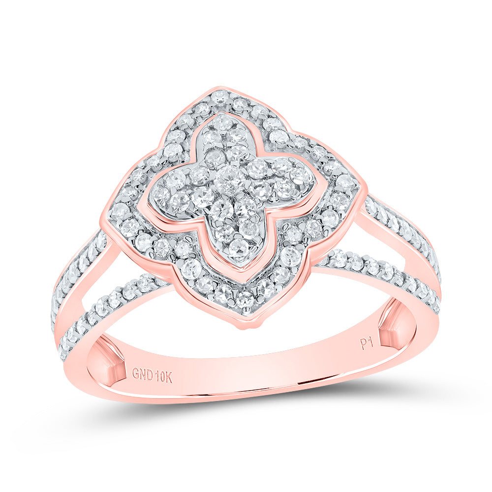 1/2CTW-DIA P1 GIFT CLOVER RING