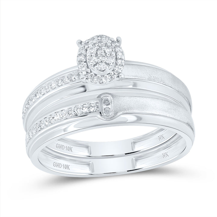 1/4CTW-DIA NK OVAL TRIO SET