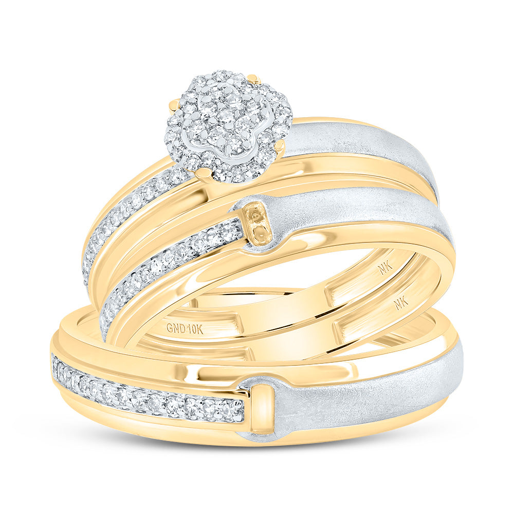 1/3CTW-DIA NK CLOVER TRIO SET