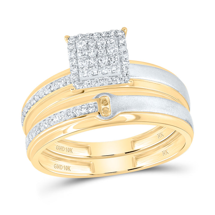 1/3CTW-DIA NK SQUARE TRIO SET