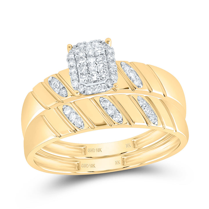 1/4CTW-DIA NK EMERALD TRIO SET