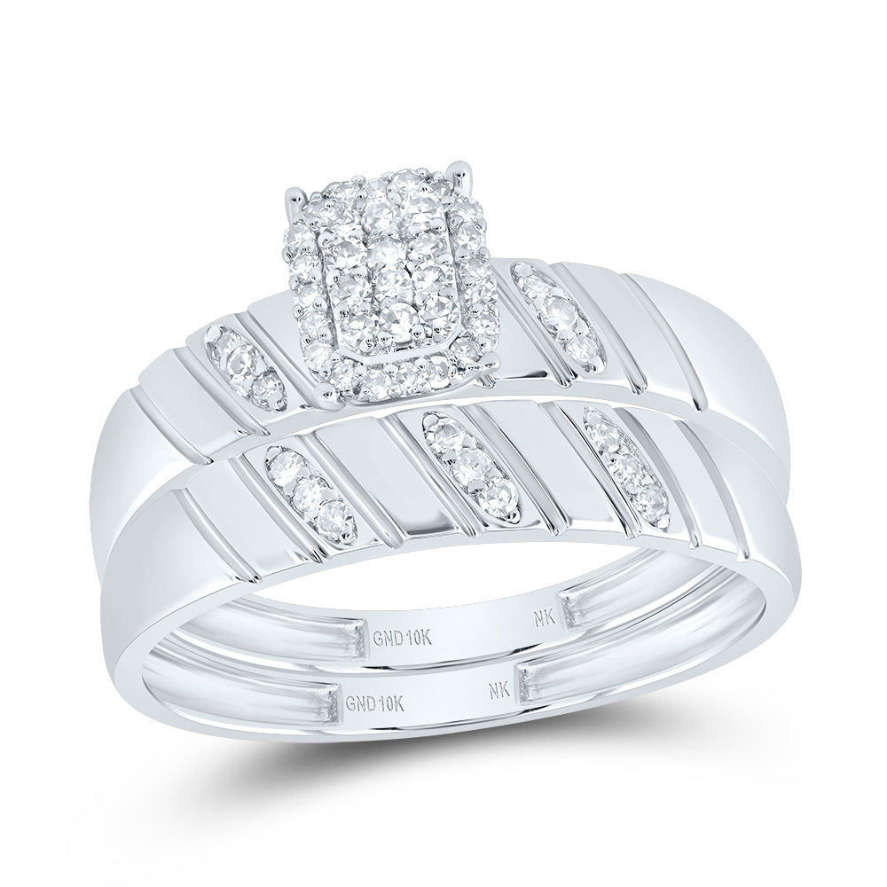 1/4CTW-DIA NK EMERALD TRIO SET